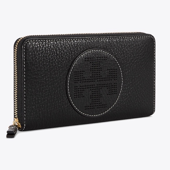 Tory Burch Handbags - New Tory Burch Perforated Continental Wallet Black